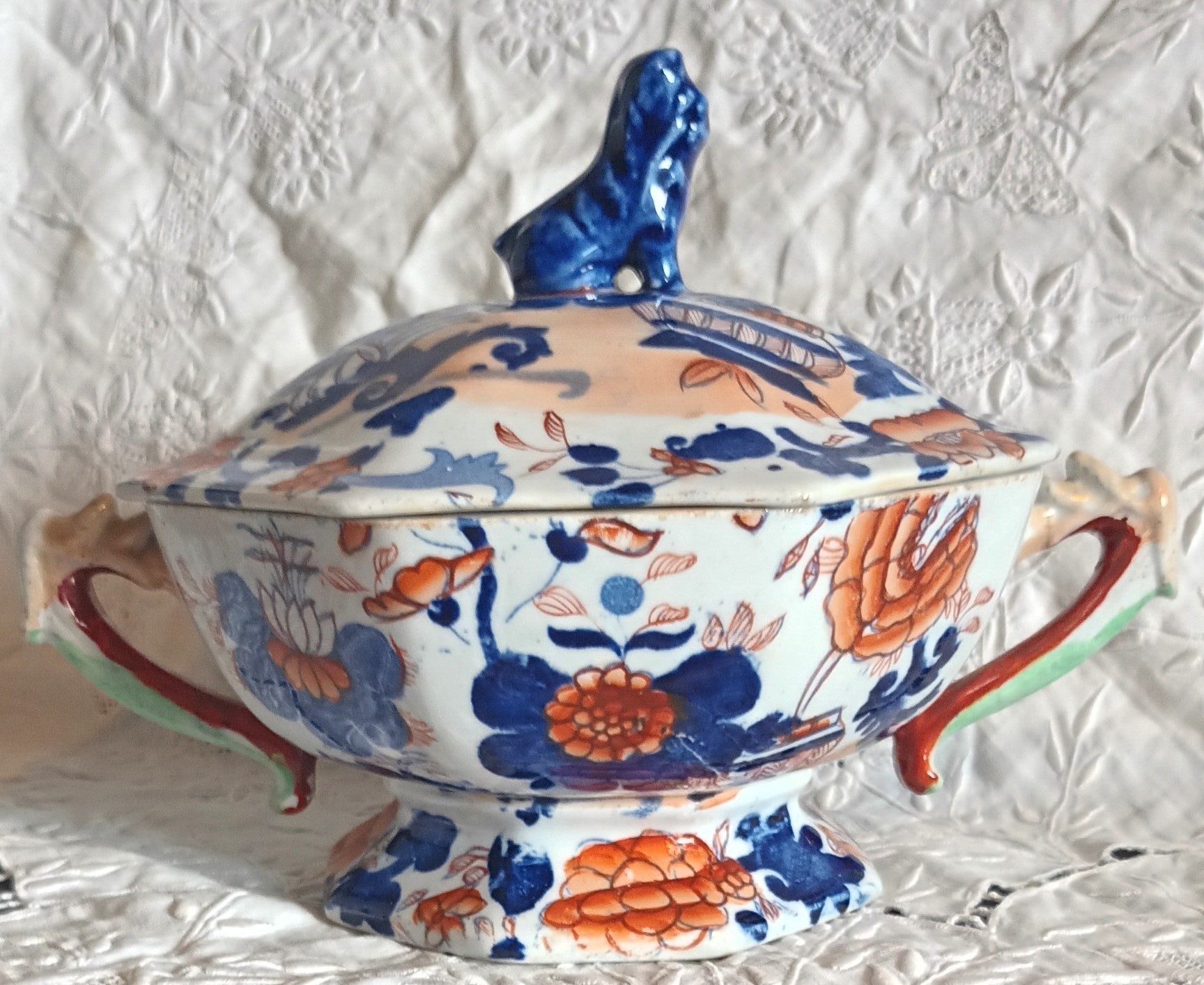 Antique English Georgian Mason’s Ironstone Tureen and Cover Antique Ceramics 8